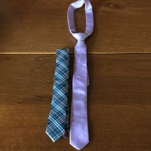 Original Penguin Men’s Ties — Blue Plaid & Light Purple